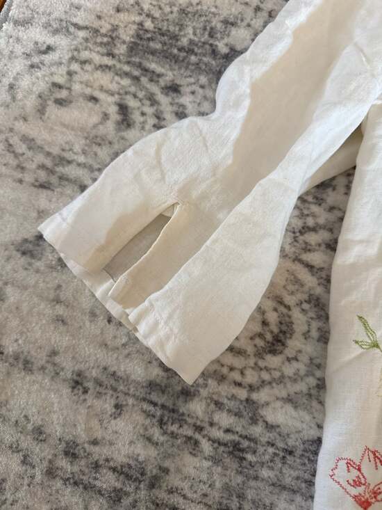 Erika cotton and linen floral top - Picture 4 of 5